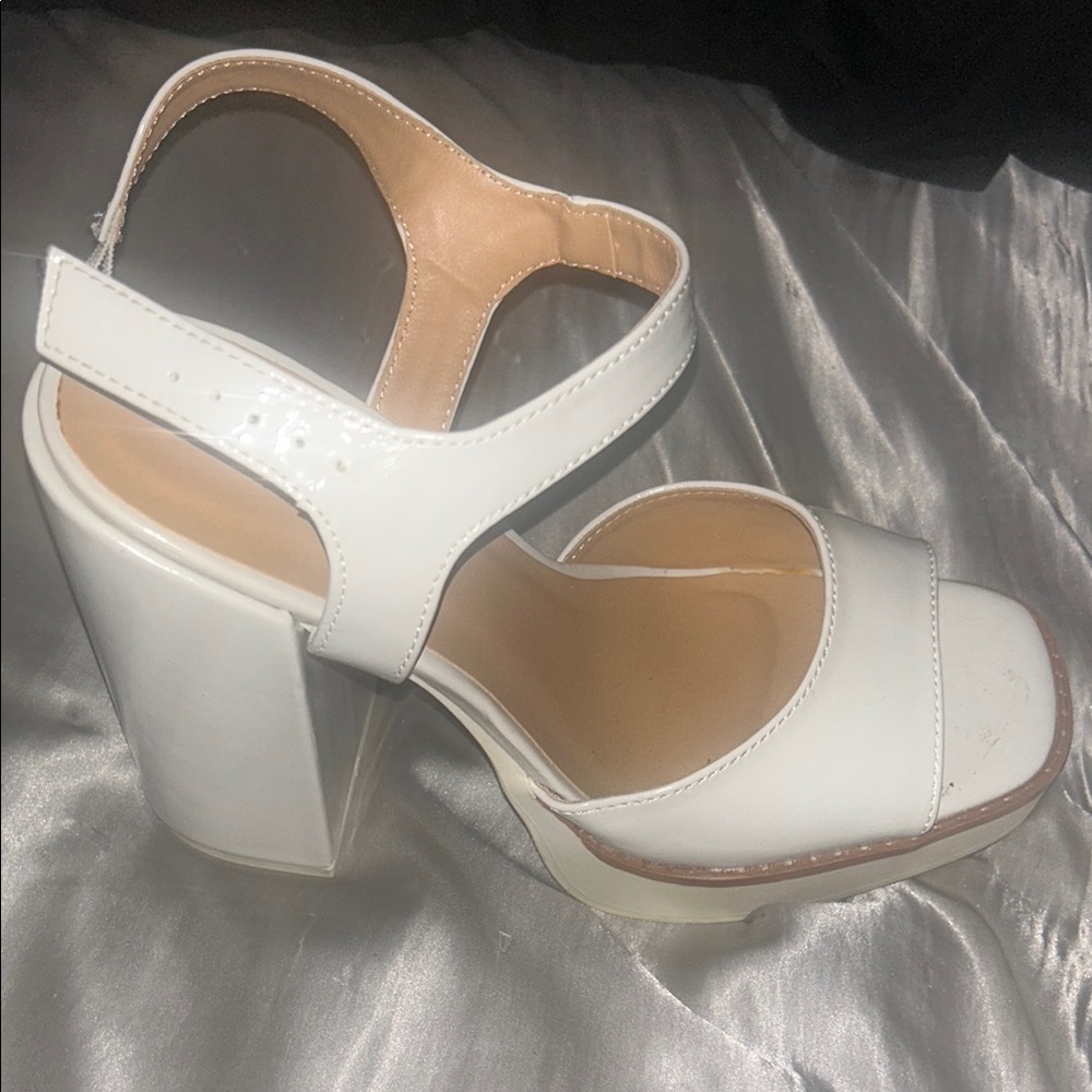 Elegant White Women's Heeled Sandals